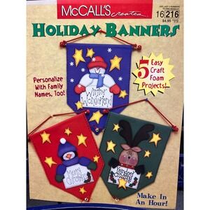 McCalls Creates Holiday Banners Projects 1999 Easy family project booklet